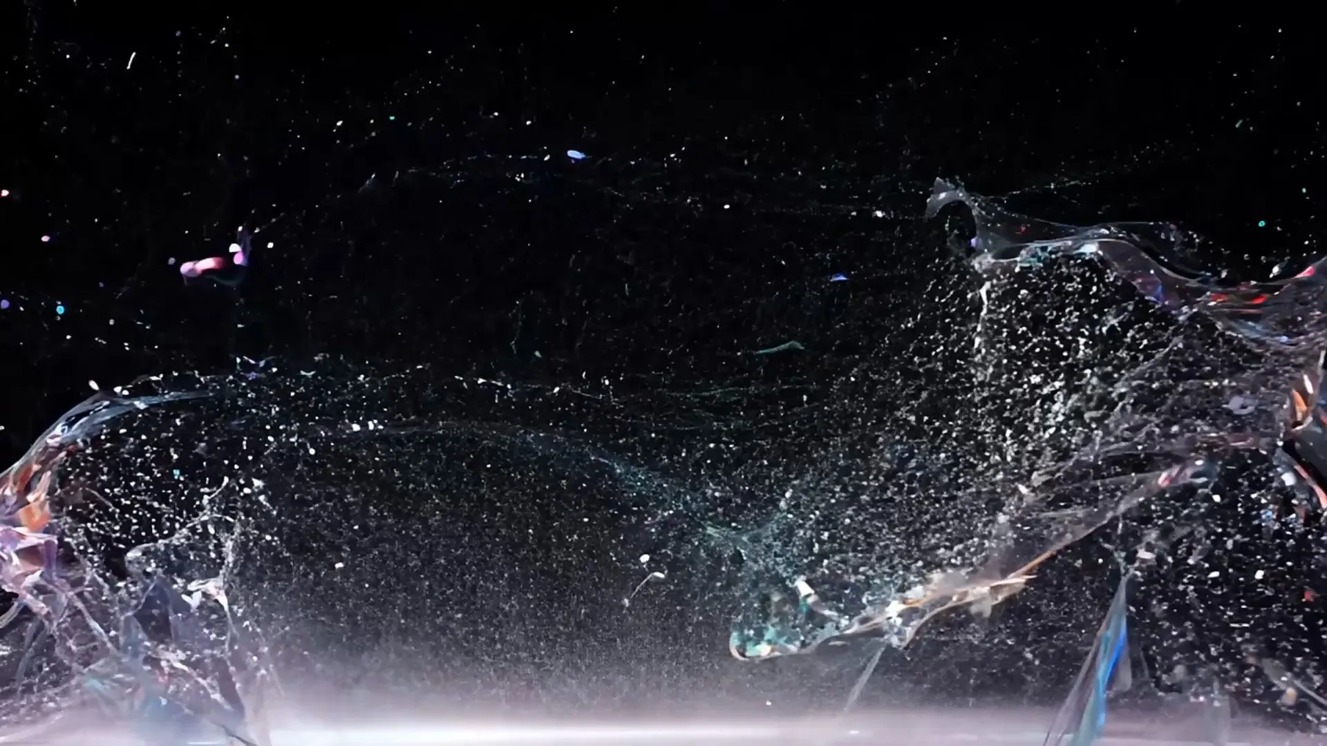 Shattering Glass and Water Explosion Overlay for Logo Animation